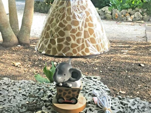 LAMBS & IVY Nursery Lamp, Child's Bedroom Jungle/Zoo Animals Baby  Elephant Lamp - Picture 1 of 10