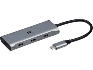 Hub - ISY IHU-5600, 4 Puertos, 10 Gbit/s, Plata - Imagen 1 de 1