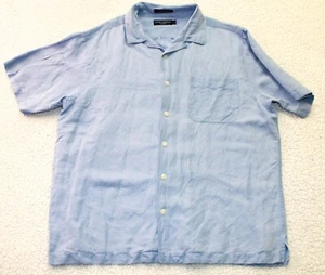 Daniel Cremieux Classics Button Down Shirt Adult LARGE Blue Short Sleeve - Picture 1 of 5
