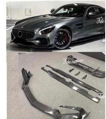 PARA MERCEDES BENZ AMG GT GTC GTS FIBRA DE CARBONO LABIO DELANTERO TRASERO DIFUSOR FALDONES LATERALES Foto 1 de 4