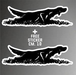 adesivo setter inglese sticker aufkleber autocollant + 1 FREE STICKER CM. 10 - Imagen 1 de 3
