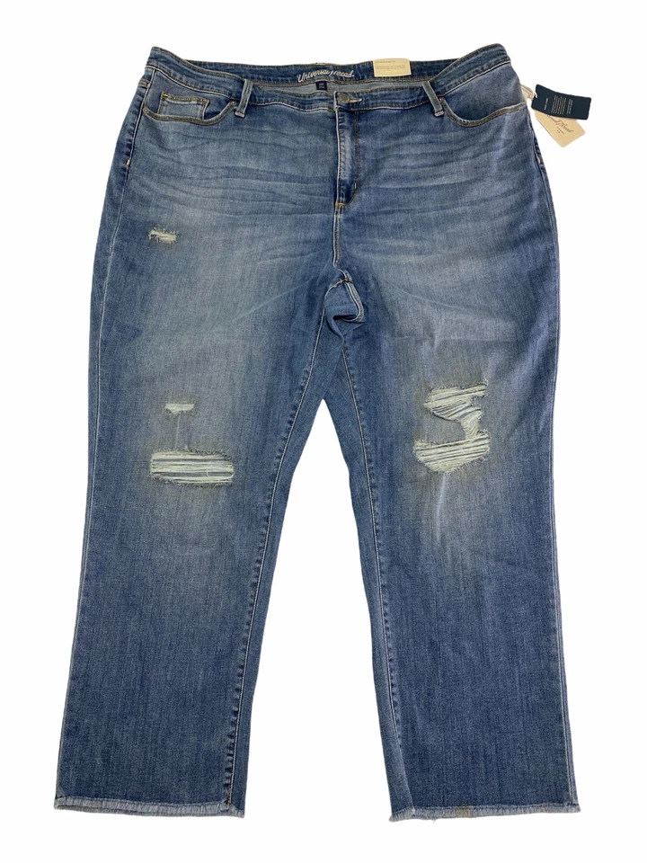 Universal Thread Womens High Rise Straight Leg Cropped Denim Jeans Size 24w