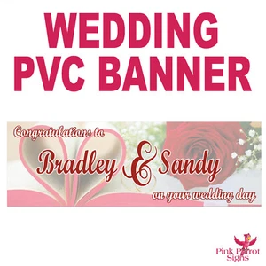 Banner de boda de PVC interior/exterior en 4 tamaños - Imagen 1 de 9