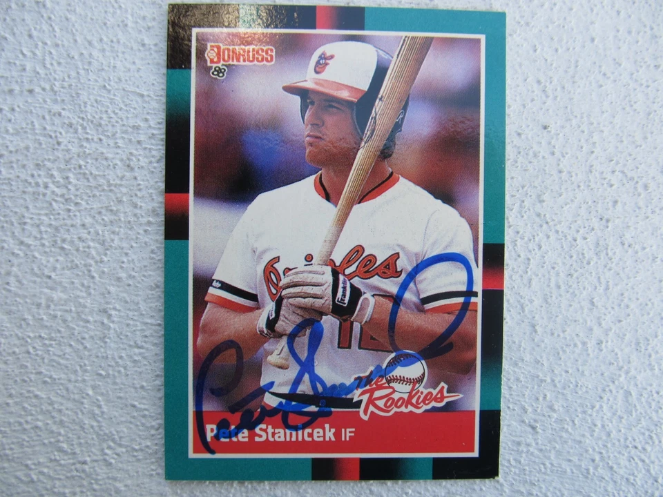 Orioles Pete Stanicek Signed Autographed 1988 Donruss The Rookies Nr.Mint - Image 1 of 1