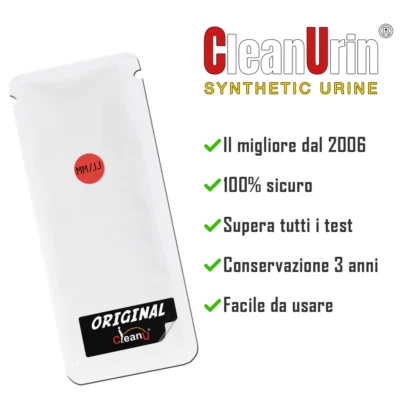 Clean Urin 25ml Original CleanU | Urina sintetica pronta all’uso - Bollino Rosso