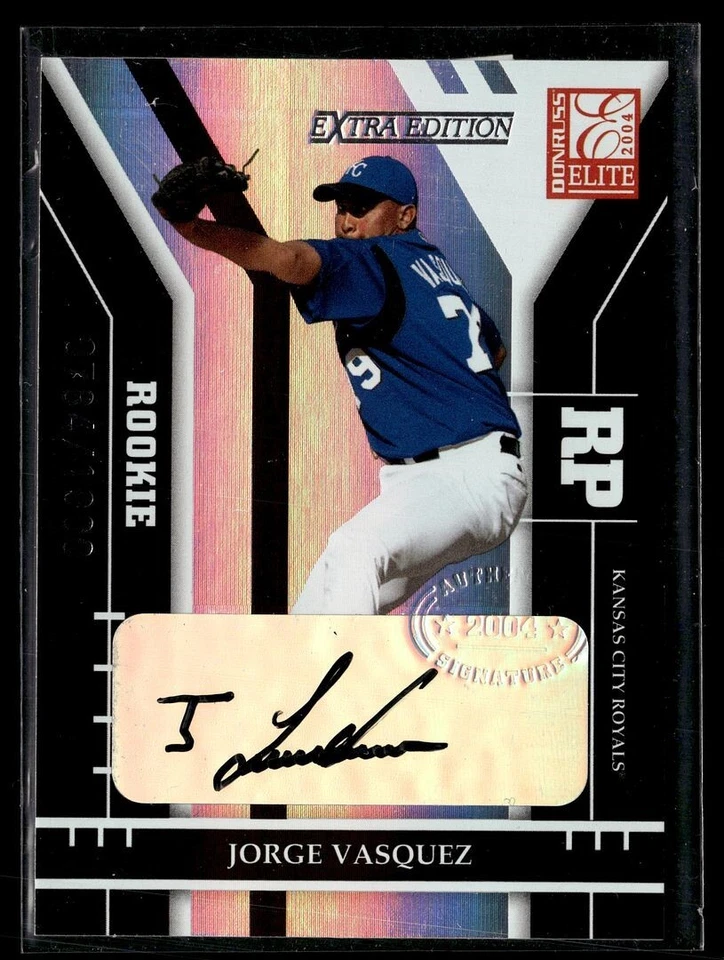 2004 ELITE EXTRA EDITION ROOKIE /1000 AUTO JORGE VASQUEZ ROYALS - Image 1 of 1