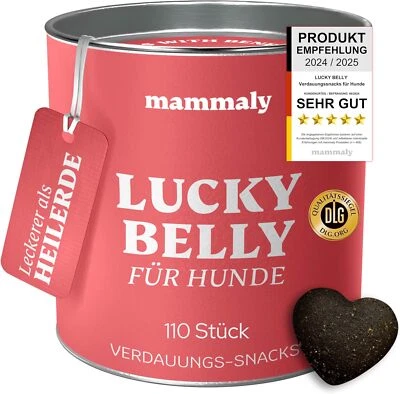 Mammaly Lucky Belly für Hunde Verdauungssnacks mit Probiotika Heilmoor, 1x325g - Bild 1 von 4