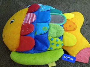 Melissa and Doug 13" K's Kids Flip Fish Crinkle Teether Mirror Plush - Picture 1 of 4
