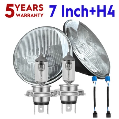 Lâmpadas Hi/Lo de farol de halogênio LED cromado 7" para caminhões Ford LN7000 LN8000 LN9000 - Imagem 1 de 4