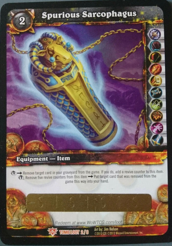 WoW Loot Card - Sarkophagattrappe - Spurious Sarcophagus - Toy - Bild 1 von 1