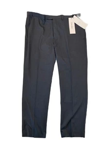 NWT Calvin Klein Men’s Dress Pants 40x30 Charcoal Gray Flat Front - Picture 1 of 6