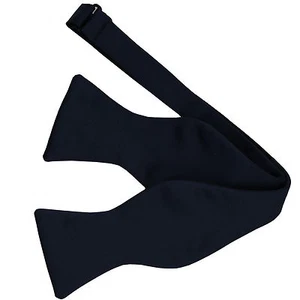 Nueva corbata para hombre 100 % poliéster liso formal autoatada solo azul marino - Imagen 1 de 2