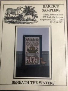 Barrick Samplers Beneath the Waters Cross Stitch Chart Noah's Ark  Fish Turtle - Picture 1 of 2
