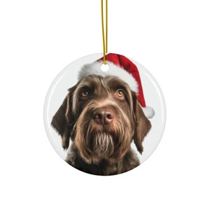 Adorno colgante de cerámica para árbol de Navidad - Diseño de grifón puntiagudo con pelo de alambre - Imagen 1 de 4