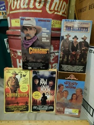 Louis L'Amour's Film {VHS LOT} The Man Called Noon + The Sacketts + Conagher + - Image 1 of 4