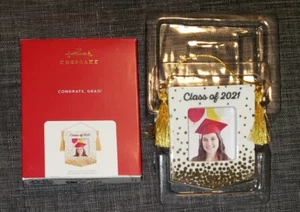 Hallmark Keepsake Photo Holder Ornament CONGRATS, GRAD! Class of 2021 New - Picture 1 of 4