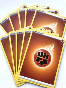 Fighting Energy Cards Set of 10 Sword & Shield Pokemon Pack Fresh - Picture 1 of 3