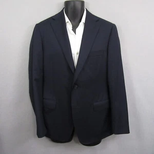 Samuelsohn Mens Sport Coat 39R Blue Blazer Ing Loro Piana Wool Super 120s - Picture 1 of 15