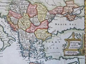 Hungría y Imperio Otomano Balcanes Grecia Serbia 1772 Jefferys mapa grabado - Imagen 1 de 4