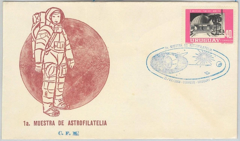 63131 - URUGUAY - POSTAL HISTORY - FDC COVER - 1969 ASTRO Space - Image 1 of 1