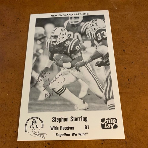 1986 New England Patriots Frito Lays Signed Football Team Issue Stephen ...