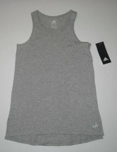 Camiseta sin mangas Adidas para niñas jóvenes carreras de mezcla de algodón con espalda - Imagen 1 de 4