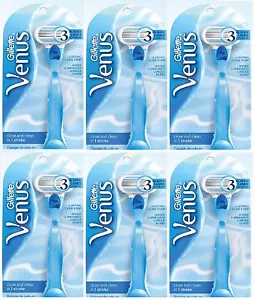BRAND NEW 6 (SIX) GILLETTE VENUS Close and Clean Women's Razor with Cartridge - Picture 1 of 1