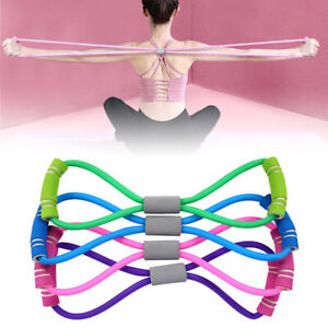 Yoga Stretch Band Rope Latex Rubber Arm Resistance Fitness Exercise Pilates Gym