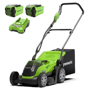 40V Akku Rasenmäher 35cm Greenworks G40LM35K2X mit 2x 2Ah Batterie und Ladegerät - Bild 1 von 12