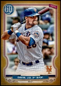 J.D. Davis Topps Gypsy Queen 2020 5x7 dorado #209 3/10 Mets - Imagen 1 de 2