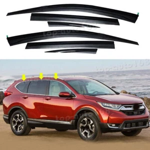 For Honda CR-V 2017-2022 Black Window Wind Visors Sun Rain Guard Vent Deflectors - Picture 1 of 2