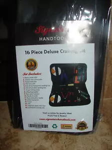 Deluxe 16 Stck Handwerkzeuge Zubehör Kit Basteln Zange Lupe Ständer Auffädeln - Bild 1 von 1