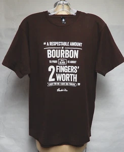Knob Creek Bourbon 2 Fingers' Worth Brown Short Sleeve T-shirt Cotton SZ L NEW - Picture 1 of 5