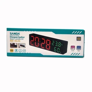 Reloj Despertador Digital Calendario Temperatura de Sobremesa Sensor Panta LCD - Imagen 1 de 6