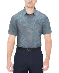 Pga Tour Mens Regular fit Short Sleeve Polo Shirt Large Grey Moisture Wicking - Picture 1 of 1