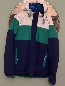Boden Boys Waterproof Coat Ski Jacket All Weather,Blue Green, Age 15-16 - Picture 1 of 5