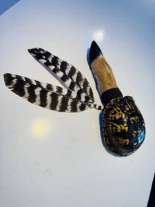 Native American Indian turtle rattle 12 Inches Made By Enrolled Tribal Member - Picture 1 of 5