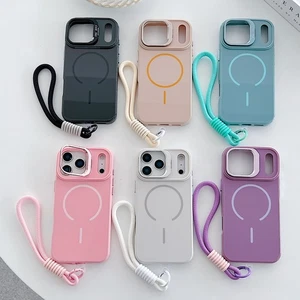 Para iPhone 17 Pro Max 16 15 14 13 Correa de muñeca magnética Soporte de lente Estuche Cubierta - Imagen 1 de 15