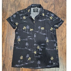 Hollister Hombre Negro Manga Corta Abotonable - Talla Mediana - Imagen 1 de 3