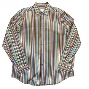 Camicia Paul Smith Classic Quintessential multicolore a righe arcobaleno M 16 - 41 - Foto 1 di 12