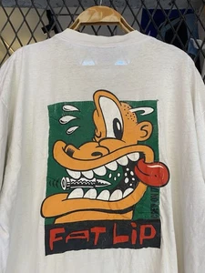 Vtg 80s Fat Lip Skateboards Crew On It T shirt / Vintage Rare Graphic Art Tee - Picture 1 of 7