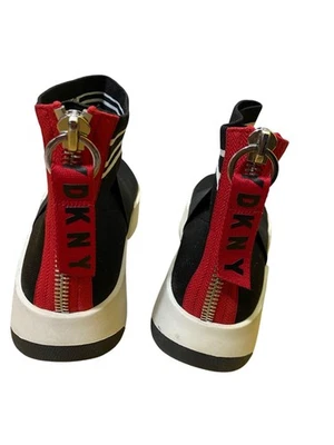 DKNY Mujer Calcetín Alto Tenis con Cierre de Cremallera Talla 10 Zapatos Deportivos Foto 1 de 4