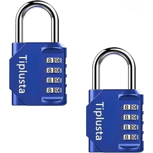 2 Pack 4 Digit Combination Padlock for School Gym Locker Weatherproof - Picture 1 of 7