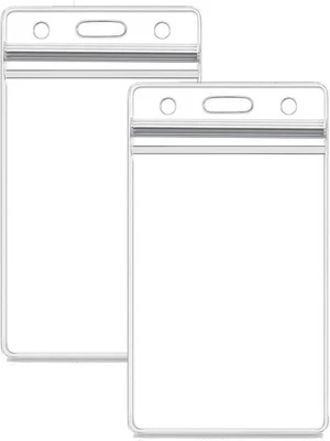 LEADER JIN 6 Pack Vertical ID Card Name Tag Badge Holder with 6 Pcs, Id