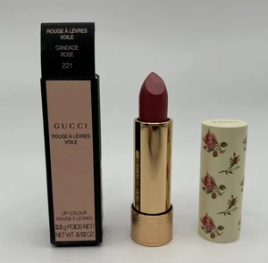 GUCCI Rouge A Levres Voile Candace Rose 221 Lipstick Sheer Lip Colour 0.12 NIB - Picture 1 of 3