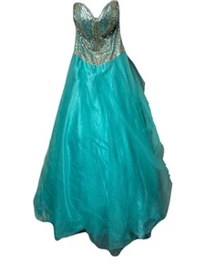 Night Moves Abschlussball Heimkehr Ballkleid Kleid grün Größe 14 - Bild 1 von 3