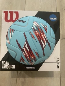 Wilson Größe 5 NCAA Vanquish Fußball - weiß blau rot brandneu - Bild 1 von 7
