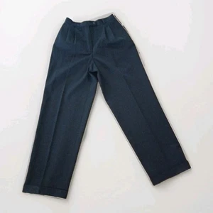 Harve Benard Damen Wollhose 10 schwarz hoher Bund plissierte Bündchen Vintage Y2K EUC - Bild 1 von 14