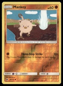 Mankey 50/111 SM Crimson Invasion Reverse Holo quasi nuovo - Foto 1 di 2