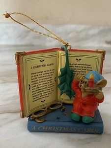 Vintage Traditions Ornament A Christmas Carol Mouse Reading 1996 - Picture 1 of 6
